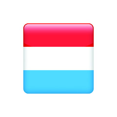 square  Luxembourg flag. Simple vector Luxembourg  flag