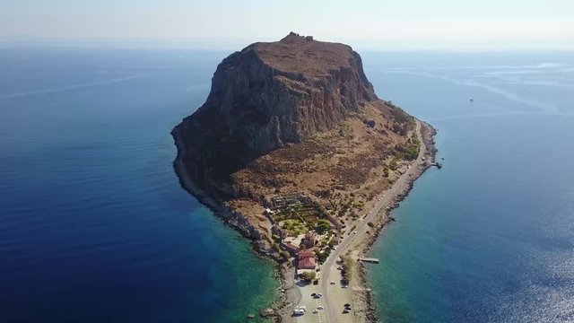 La ciudad oculta de Monemvasia en el sur del Peloponeso. Grecia, Europa