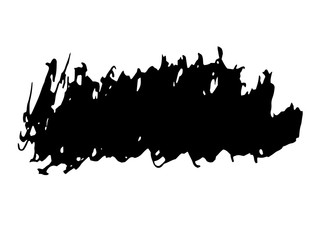 Abstract ink background. Black paint texture on white paper.