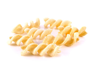 Spiral Potato snack isolate on white background