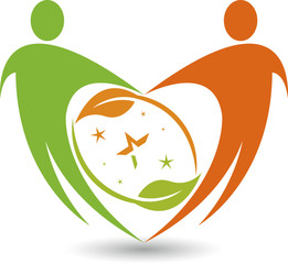 couple leaf logo