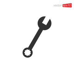 Tool Wrench Icon Design Vector Template