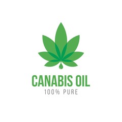 canabis CBD oil logo design