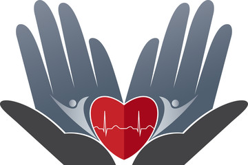 Obraz premium heart care logo