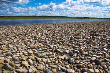 abstracted stone shore and rocks on different backgrounds