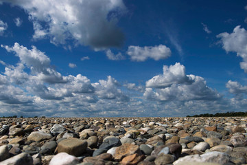 abstracted stone shore and rocks on different backgrounds
