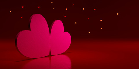 Valentine's Day Background template with hearts