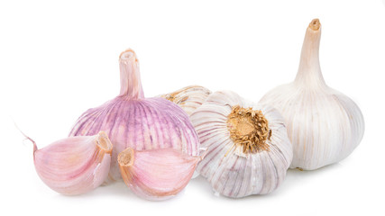 Garlic isolated on white background