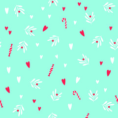 Abstract seamless winter pattern . Vector background