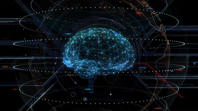 AI, Artificial intelligence digital brain big data deep learning computer technologies concepts Background.