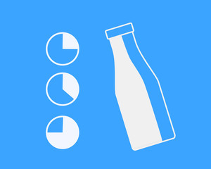 Bottle infographics in flat style