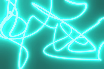 Illustrations of neon grow lights, geometric lines for graphic design or wallpapers. 3D render.