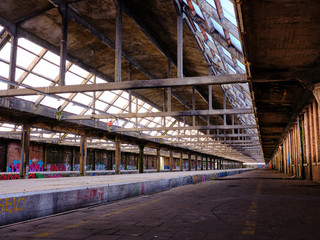 Montzen, Belgium, 15th of Dez 2019, Impressions of an old abandoned railway venue