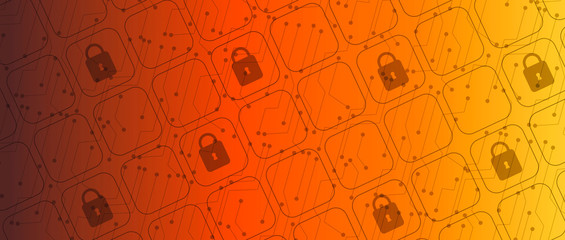 Obraz premium Cyber security and information or network protection