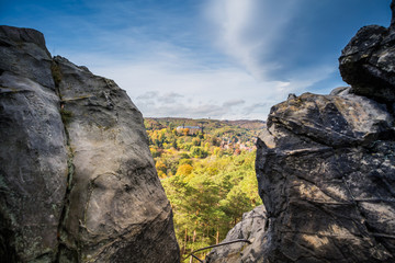Blick auf Blankenburg im Harz