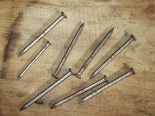 set of tools on wooden background