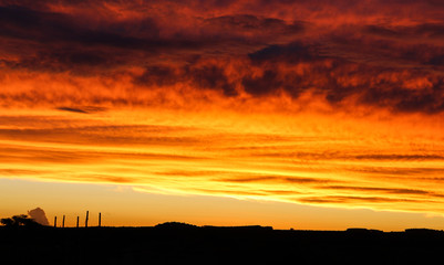 Beautiful sunset in the late afternoon