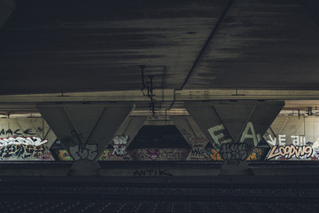 Underground with graffiti in Amsterdam