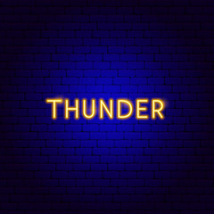 Obraz premium Thunder Neon Text