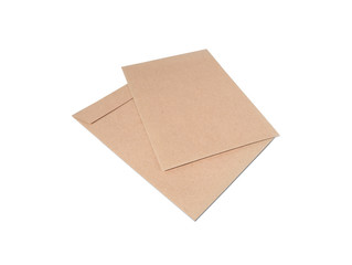 Brown envelope isolated on white background
