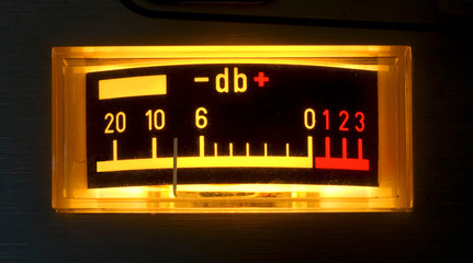 Vintage VU Meter, old audio gear