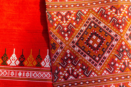 Local hand-woven fabrics, northeastern Thailand