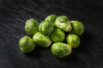 芽キャベツ　freshly picked Brussels sprouts