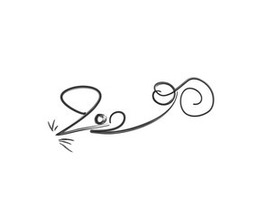 Symbol of Chinese calendar for the year of rat 2020. Liner of Rat handwritten by figures 2020 with handdrawn texture of ink (chinese ink). Rat Symbol in lettering style. vector illustration.