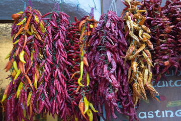 Spices and herbs on display at Spice Market, Aromatic Spices in the Local Market	