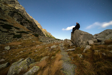 Human being on the rock - Tatra Mountains