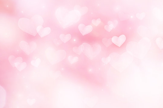background with beautiful pink hearts
