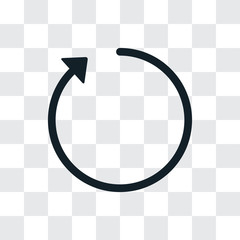 Refresh vector icon, simple sign for web site and mobile app.