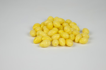  Ginkgo nuts on white background