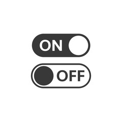 Vector illustration of on and off icons. Mode Toggle Switches