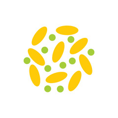 beans green rice symbol vector