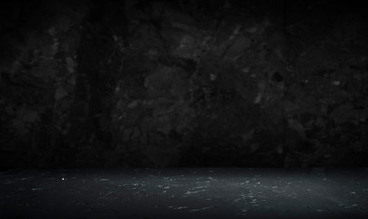 Empty top of natural stone table and stone wall background. For product display