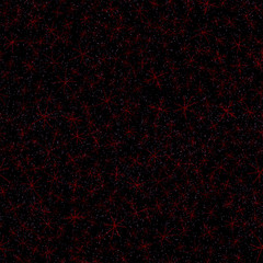 Hand Drawn red Snowflakes Christmas Seamless Patte