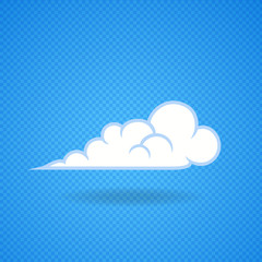 Cartoon clouds vector collection in blue sky. Cloud silhouette vector design