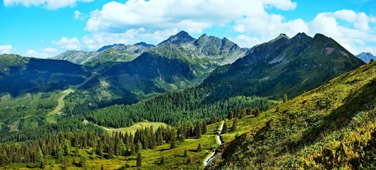 Austrian Alps-panoramic view from Planai
