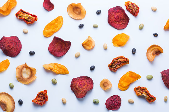 Dried Vegetables, Dehydrated Sweet Potato, Parsnip, Beetroot Chips