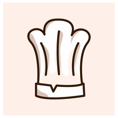 Chef hat icon vector simple design