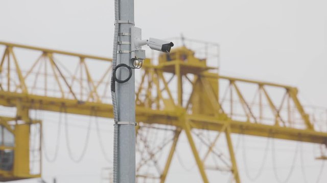 CCTV camera, surveillance camera at the factory, enterprise