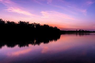 Naklejka premium Beautiful Sunrise from Maldive Funadhoo Island