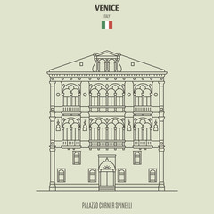 Palazzo Corner Spinelli  in Venice, Italy. Landmark iconть