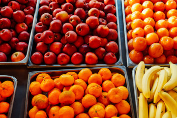 lots of different ripe fruit for eating like a background