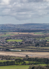 Fototapeta na wymiar aerial view of the cornwall countryside
