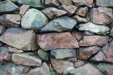old stone wall of stones
