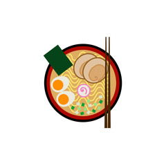 vector illustration of ramen japanese noodle