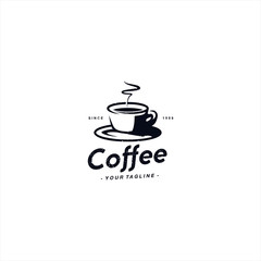 Coffee Cup Logo Design Vector Illustration Template Idea
