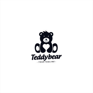 Naklejki Teddy Bear logo design template inspiration idea